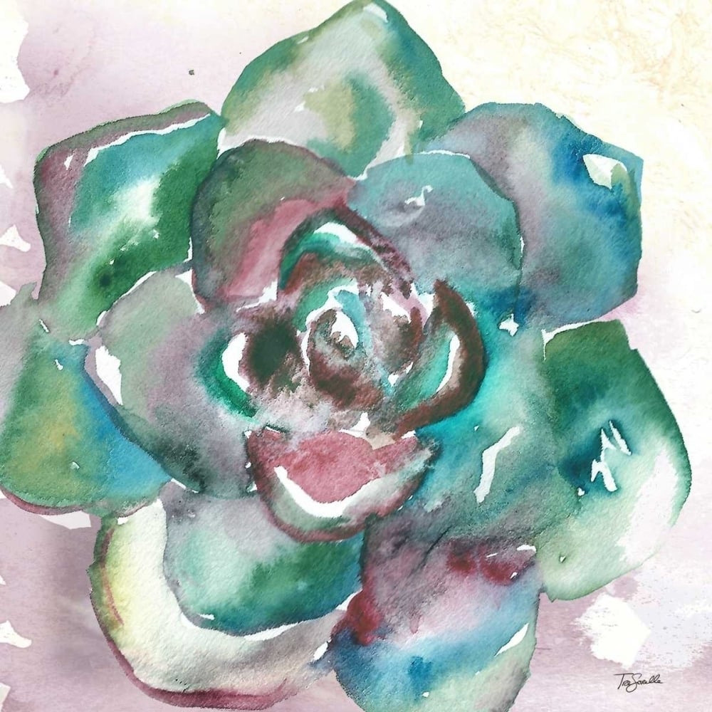 Succulent Watercolor IV Poster Print by Tre Sorelle Studios Image 1