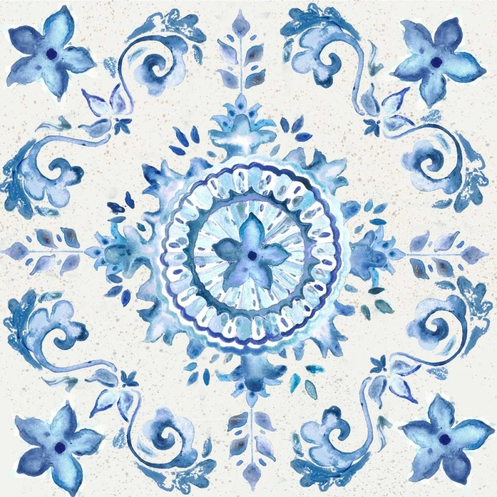 Artisan Medallions White/Blue II Poster Print by Tre Sorelle Studios Image 2