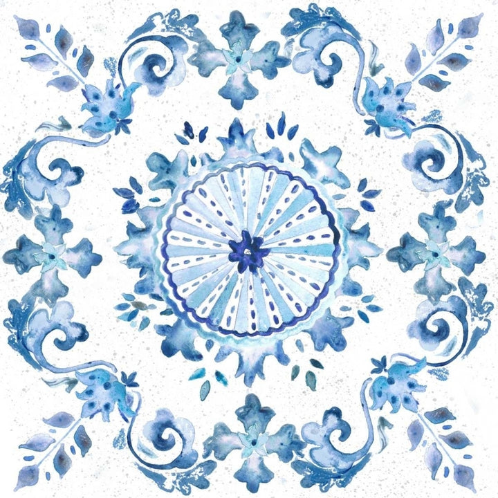 Artisan Medallions White/Blue I Poster Print by Tre Sorelle Studios Image 1