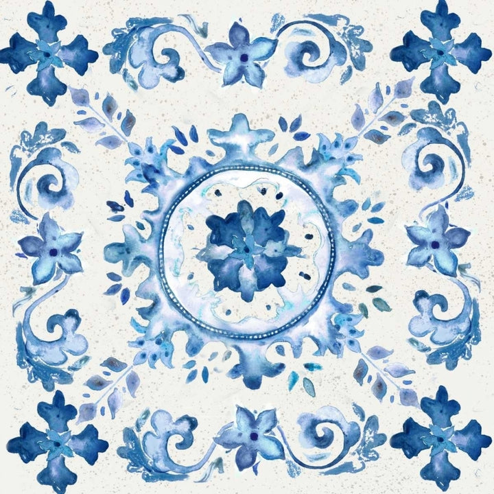 Artisan Medallions White/Blue III Poster Print by Tre Sorelle Studios Image 1