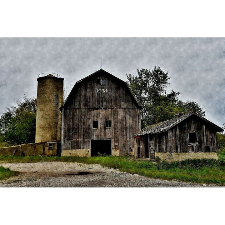 The Old Barn And Silo Poster Print by Denise Romita Image 1