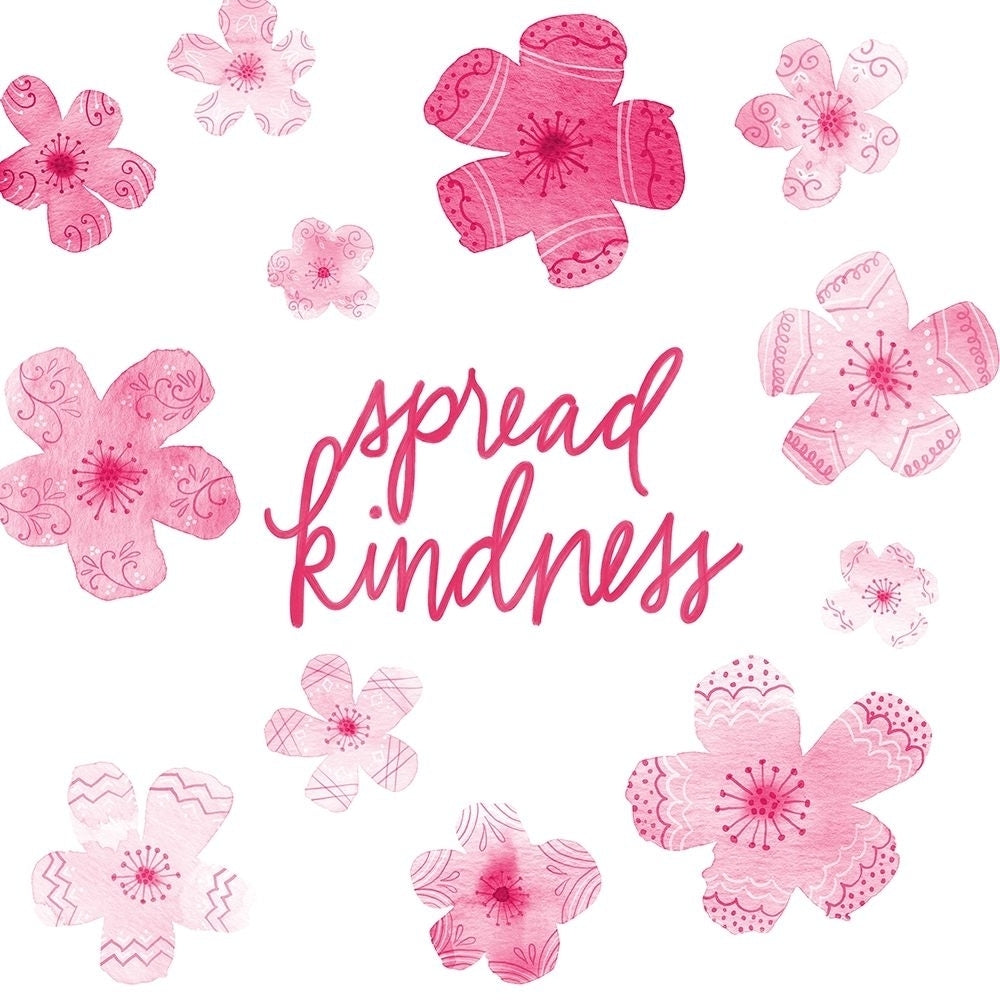 Cascading Blossoms Kindness Peace I Poster Print by Noonday Design Image 1