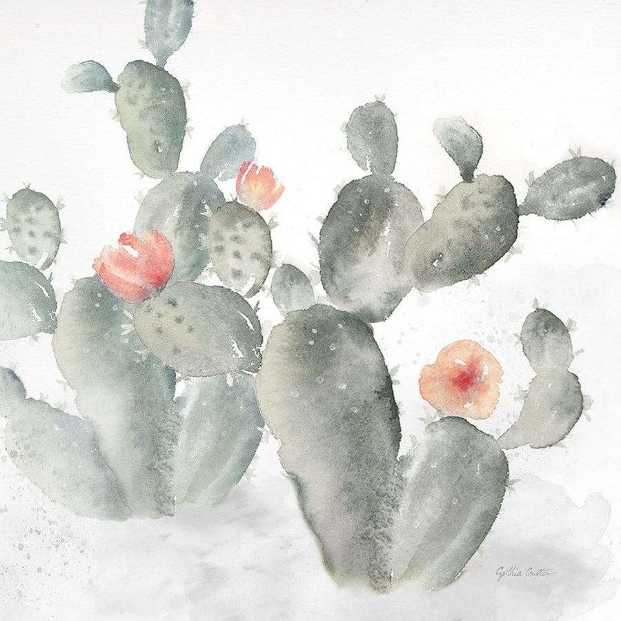 Cactus Garden Gray Blush III Poster Print by Cynthia Coulter Image 1