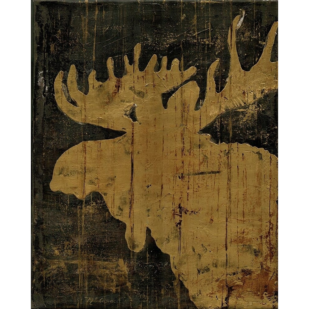 Rustic Lodge Animals Moose Poster Print by Marie Elaine Cusson Image 1