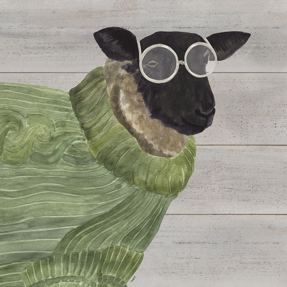 Intellectual Animals IV Sheep and Sweater Poster Print by Tara Reed Image 1