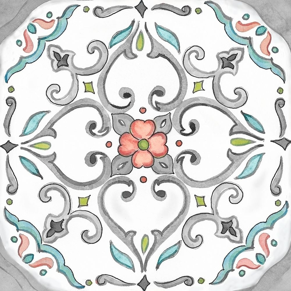 Jewel Medallion Gray IV Poster Print by CoulterCynthia Image 1