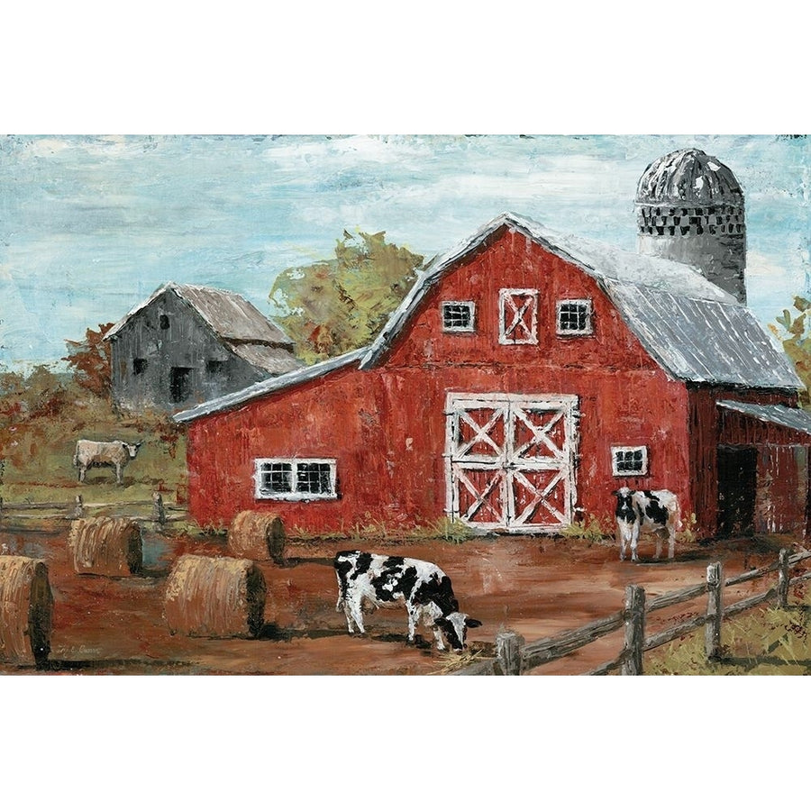 Red Country Barn Poster Print by Marie-Elaine Cusson Image 1