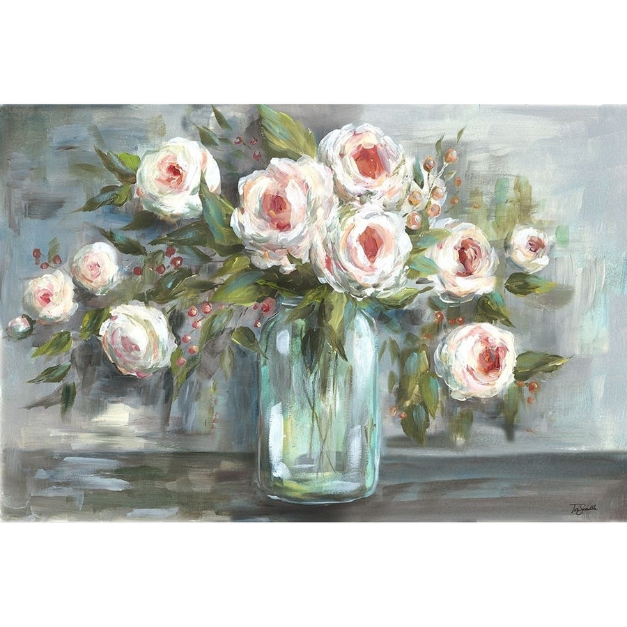 Pink Blooms Still Life Landscape Poster Print by Tre Sorelle Studios Image 1