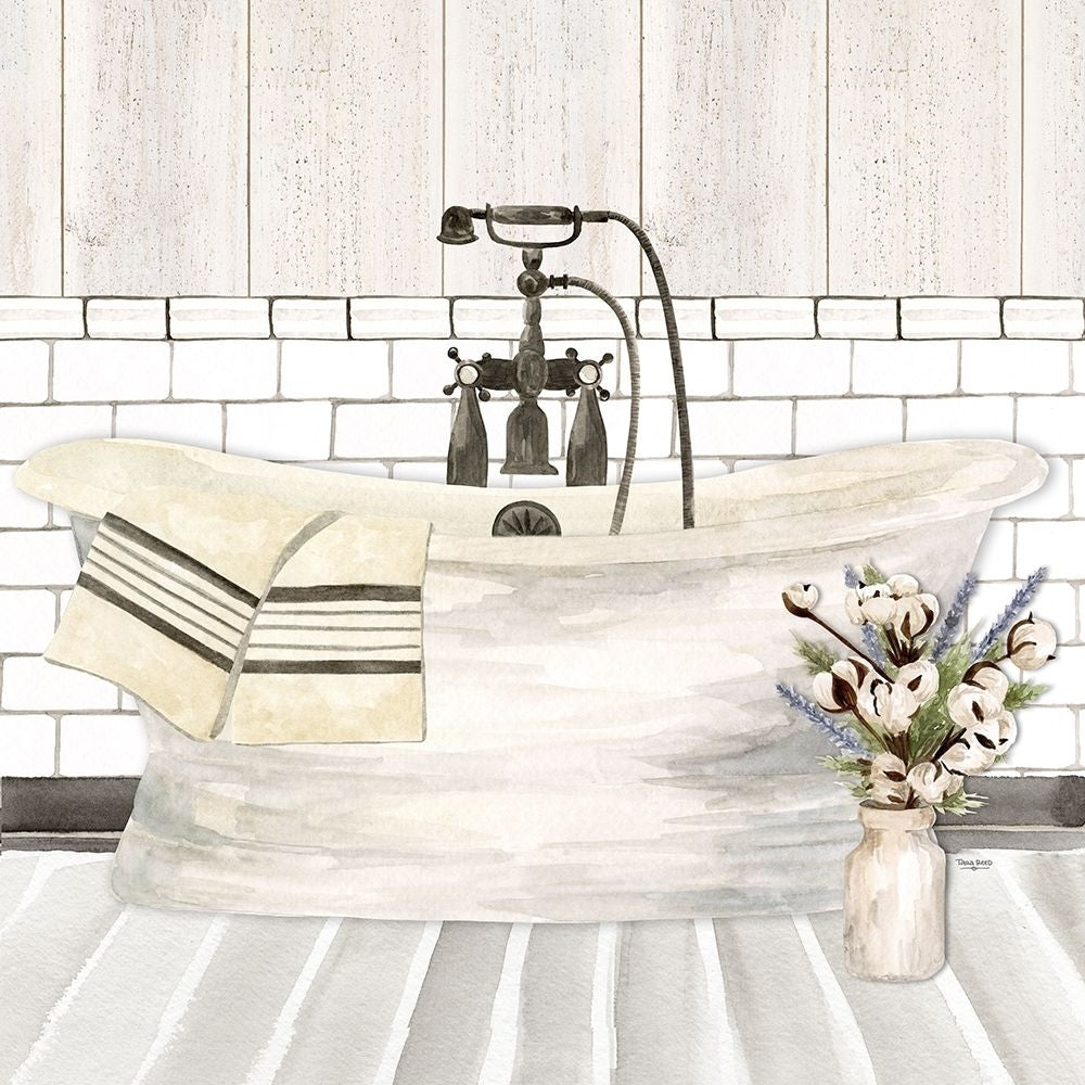 Farmhouse Bath I Tub Poster Print by Tara Reed Image 1