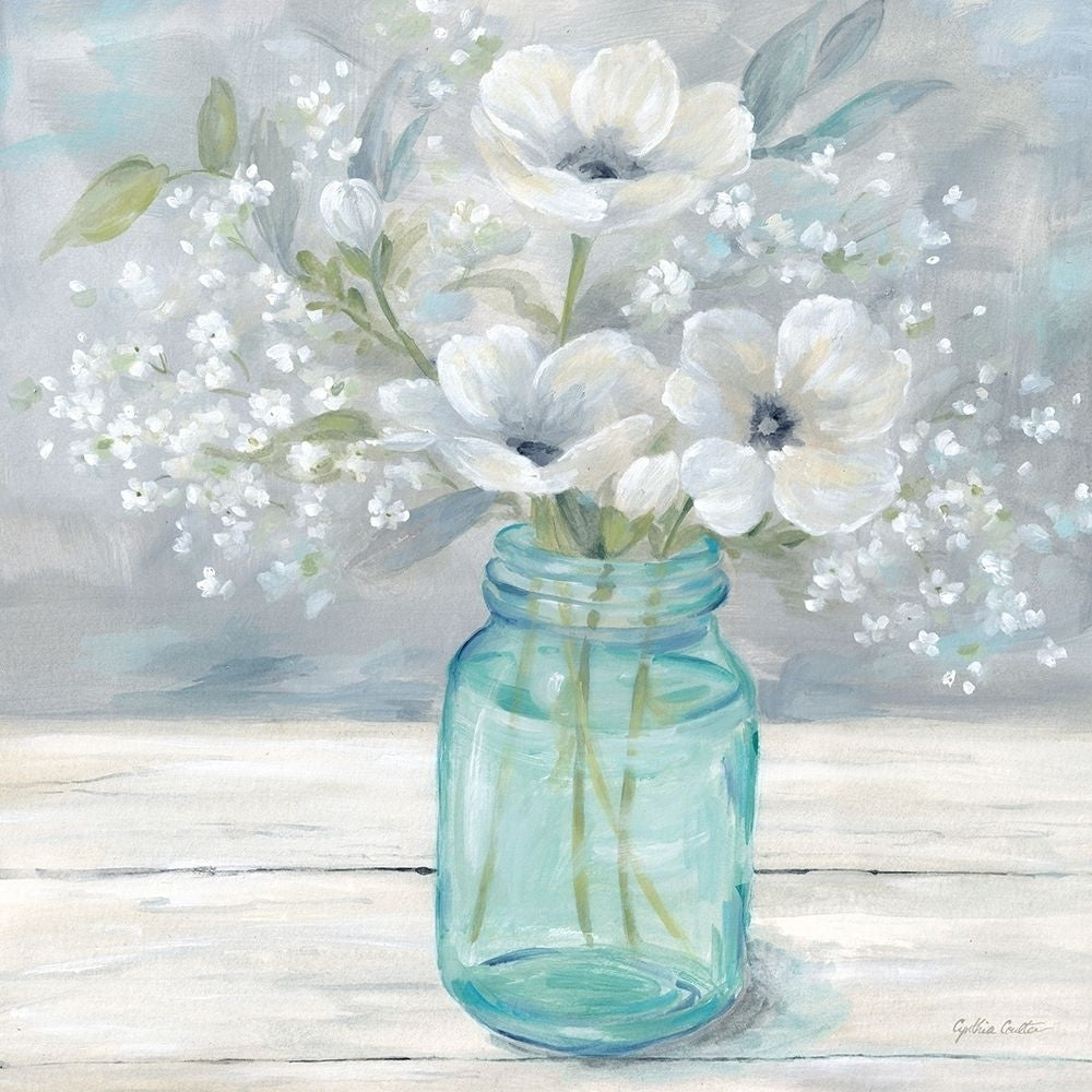 Vintage Jar Bouquet I Poster Print by Cynthia Coulter Image 1