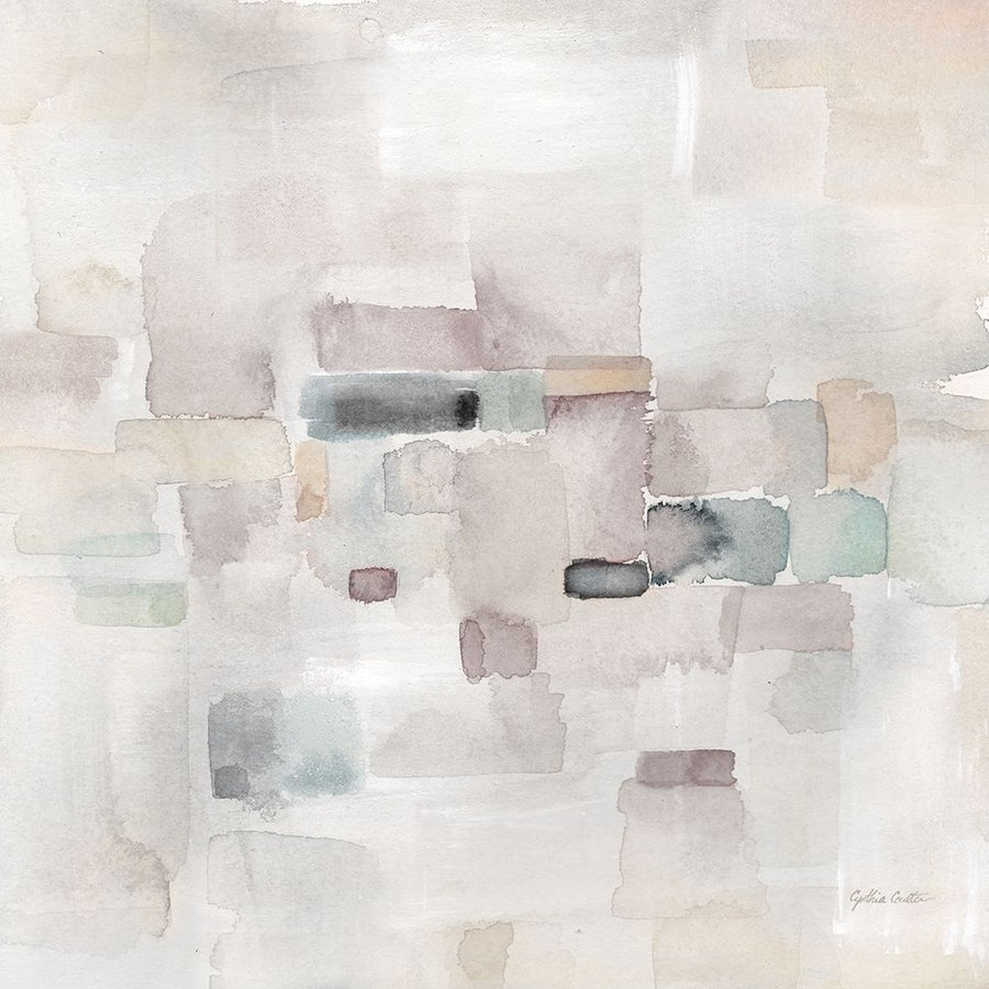 Gray Abstract square I Poster Print by Cynthia Coulter RB14076CC Image 1