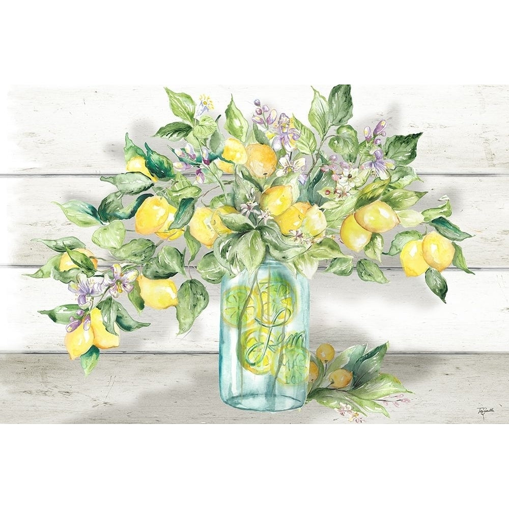 Watercolor Lemons in Mason Jar Landscape by Tre Sorelle Studios Image 1