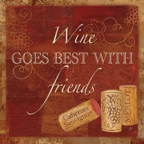 Wine Cork Sentiment I Poster Print by Cynthia Coulter Image 2