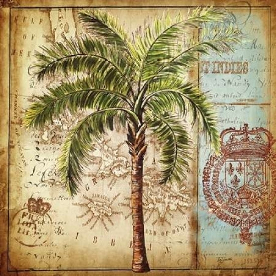 Antique Nautical Palms II Poster Print by Tre Sorelle Studios Image 1