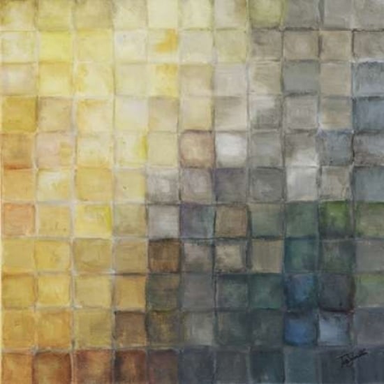 Yellow Gray Mosaics II Poster Print by Tre Sorelle Studios Image 2