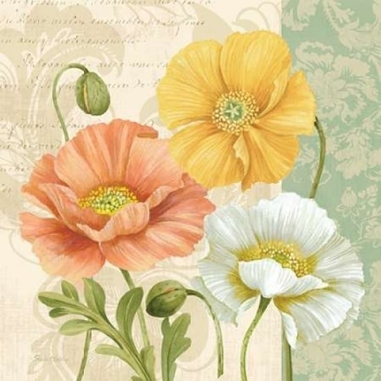 Pastel Poppies Multi II Poster Print by Pamela Gladding Image 1