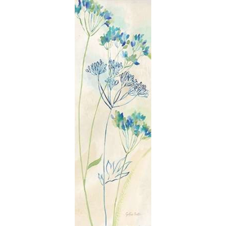 Indigo Wildflowers Panel I Poster Print by Cynthia Coulter Image 1