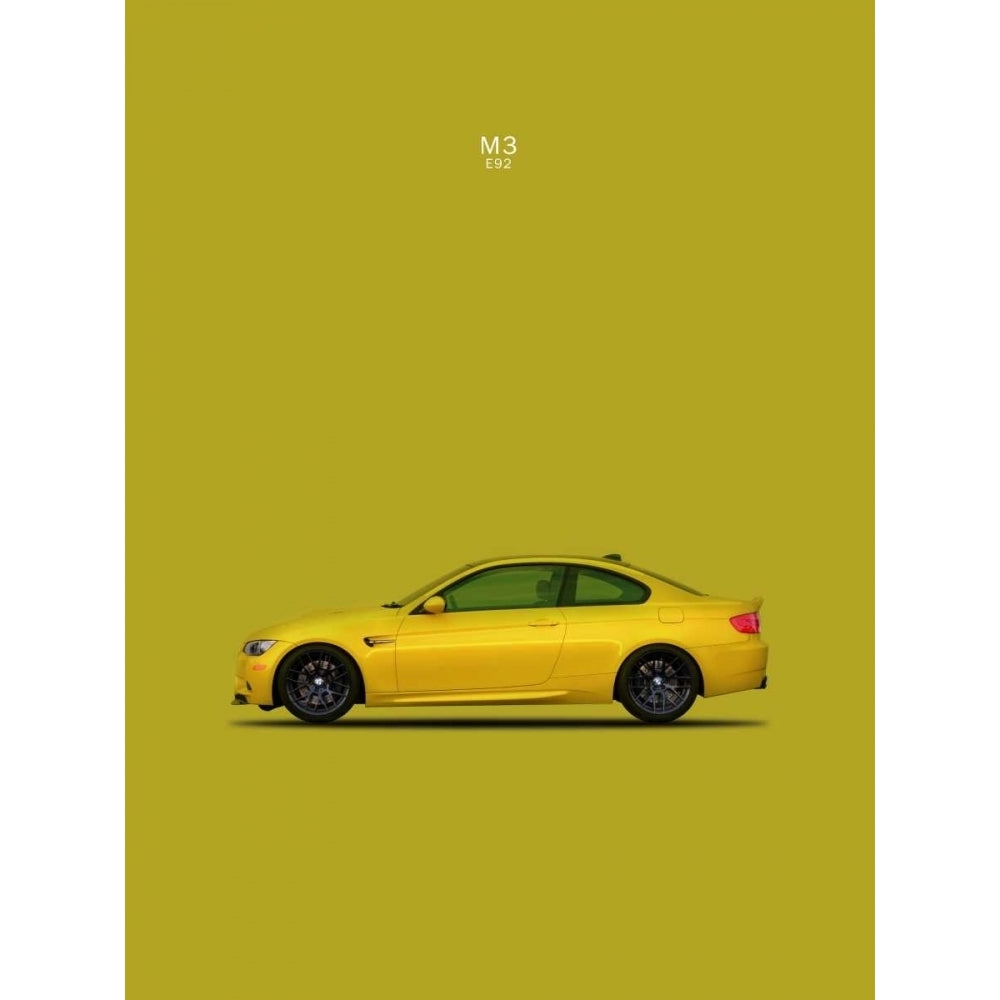 BMW M3 E92 Yellow Poster Print by Mark Rogan RGN113073 Image 1