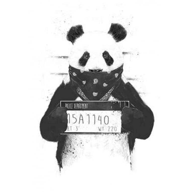 Bad Panda Poster Print by Balazs Solti Image 1