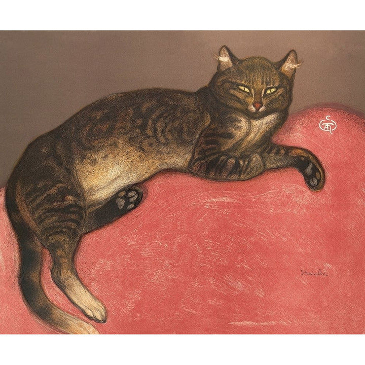 Cat On A Cusion Poster Print by Thaophile-Alexandre Steinlen Image 1