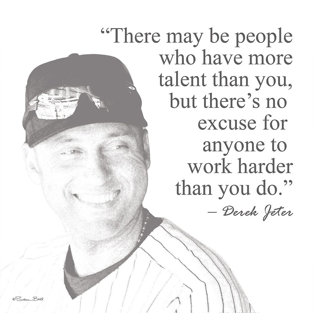 Baseball Greats - Derek Jeter Poster Print by Susan Ball Image 1