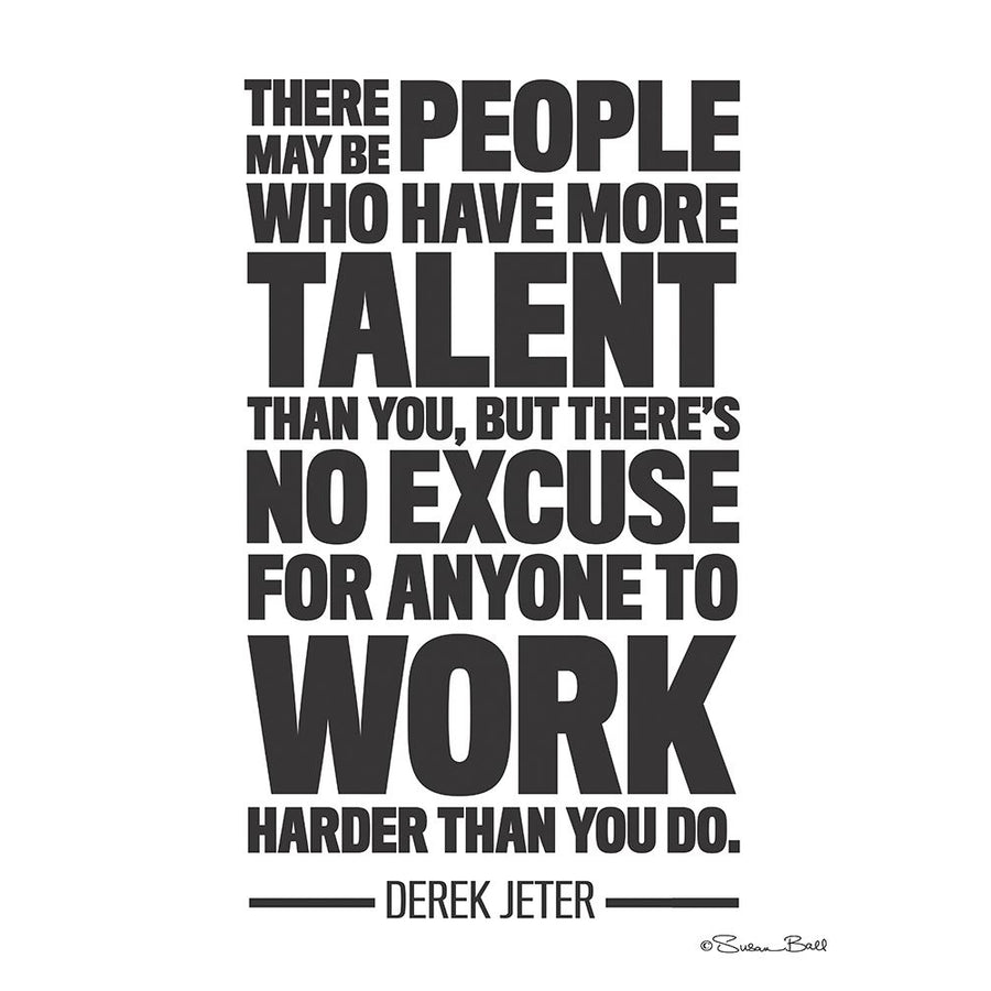 Derek Jeter Quote Poster Print by Susan Ball Image 1