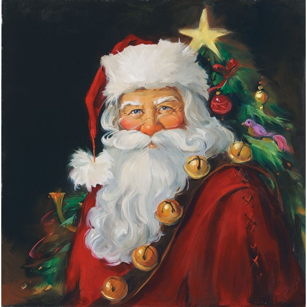 Sparkling Santa Poster Print by Susan Comish Image 1