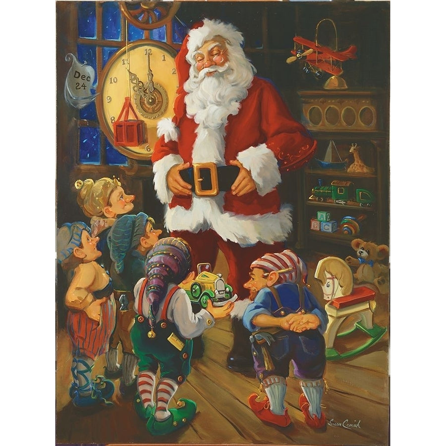 Santas Toy Shop Poster Print by Susan Comish Image 1