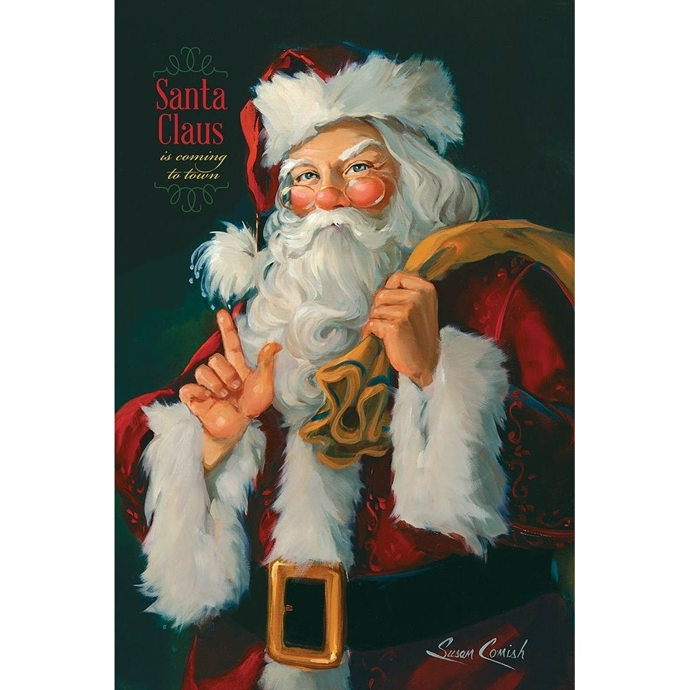 Santa Claus Is Coming Poster Print by Susan Comish Image 1