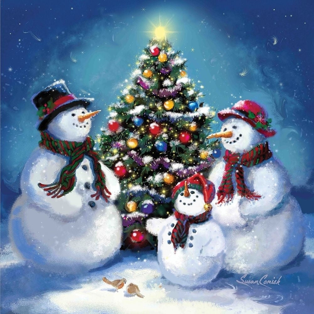 Snowman Family Poster Print by Susan Comish Image 1