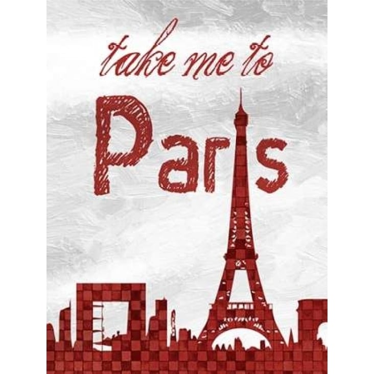 Red Paris Poster Print by Sheldon Lewis Image 1