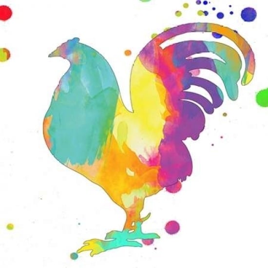 Color Rush Rooster Poster Print by Sheldon Lewis Image 1