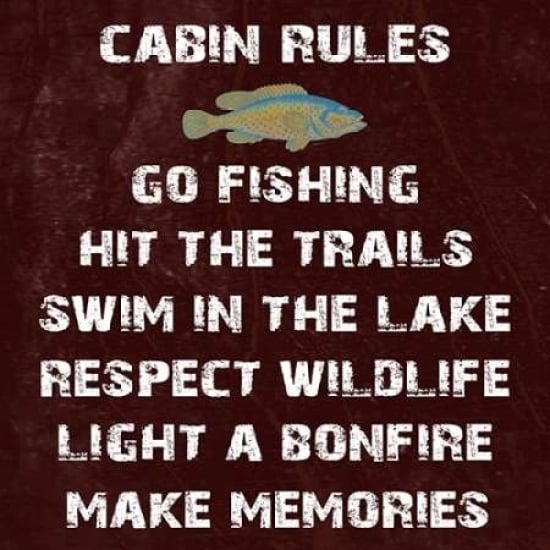 Cabin Rules Poster Print by Sheldon Lewis Image 2