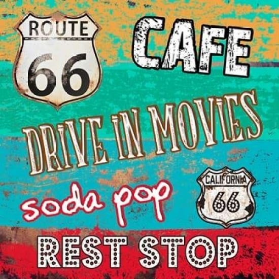 Route 66 Luxuries Poster Print by Sheldon Lewis Image 2