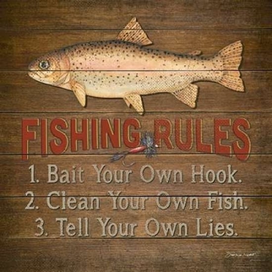 Fishing Rules Poster Print by Stephanie Marrott Image 2