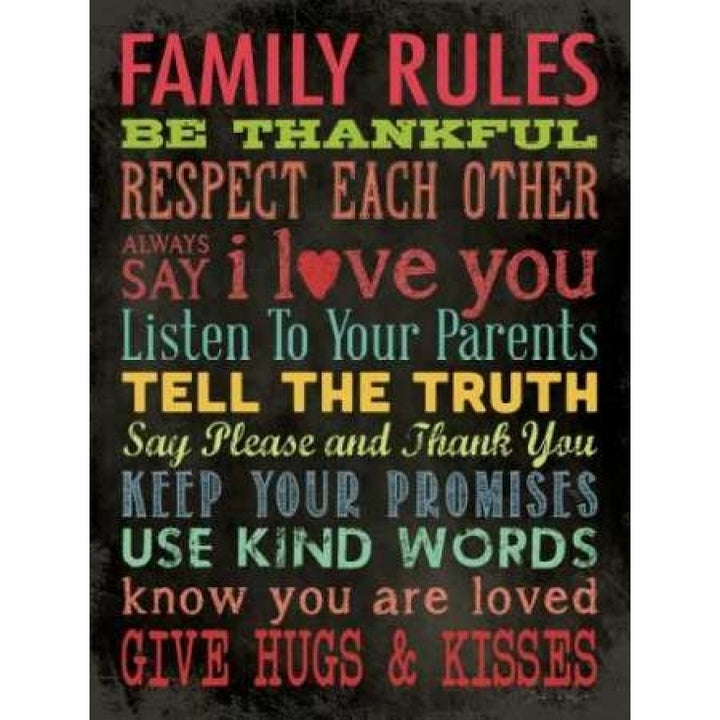 Family Rules - Color Poster Print by Stephanie Marrott Image 1