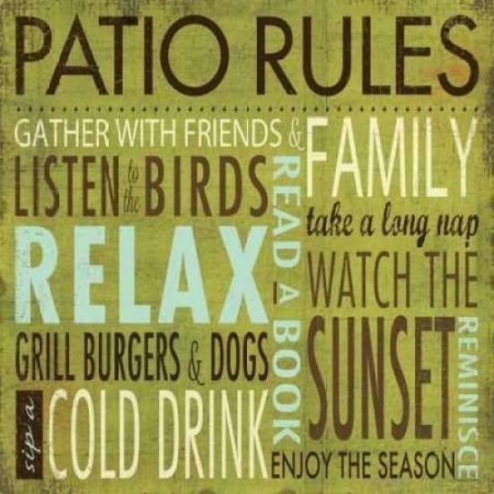 Patio Rules Poster Print by Stephanie Marrott Image 2