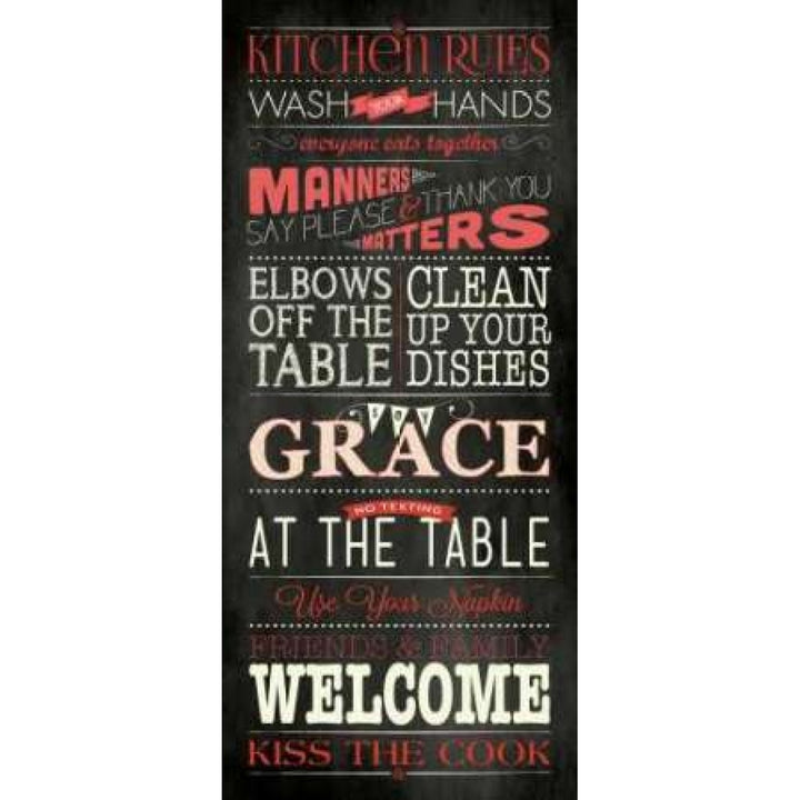 Kitchen Rules - Black Poster Print by Stephanie Marrott Image 1