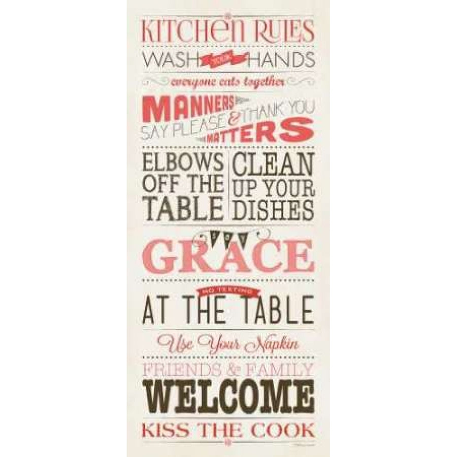 Kitchen Rules - White Poster Print by Stephanie Marrott Image 1