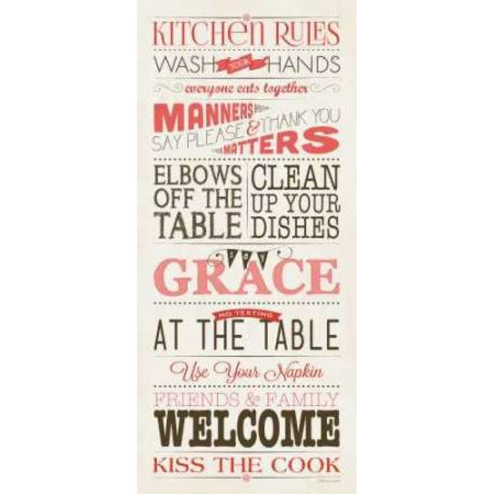 Kitchen Rules - White Poster Print by Stephanie Marrott Image 2