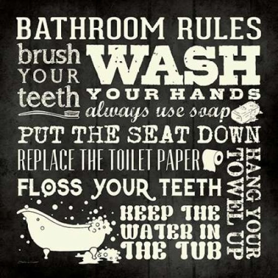 Bath Rules II Poster Print by Stephanie Marrott Image 1