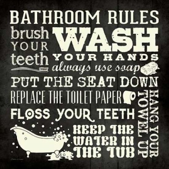 Bath Rules II Poster Print by Stephanie Marrott Image 2