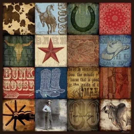 Cowboy Patch Poster Print by Stephanie Marrott Image 2