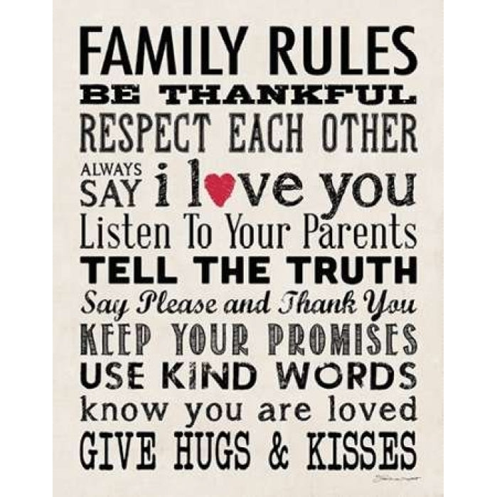 Family Rules Poster Print by Stephanie Marrott Image 1