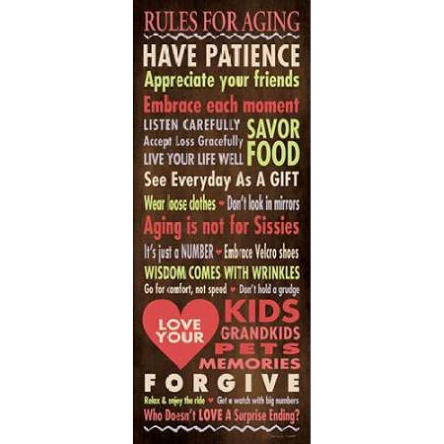 Rules For Aging Poster Print by Stephanie Marrott Image 1