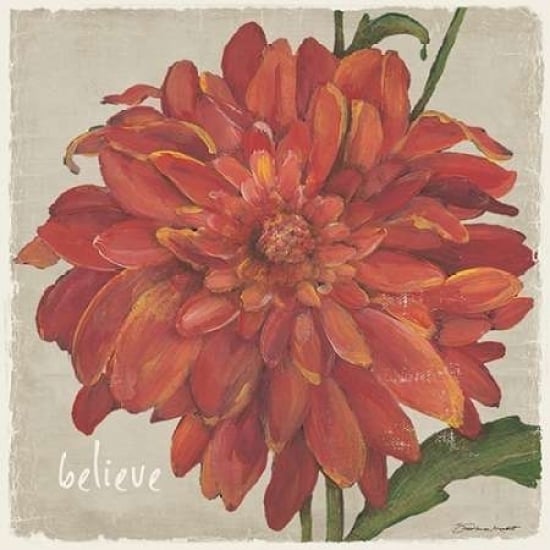 Believe Floral Poster Print by Stephanie Marrott Image 2