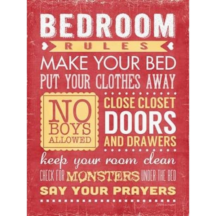 Bedroom Rules II Poster Print by Stephanie Marrott Image 2