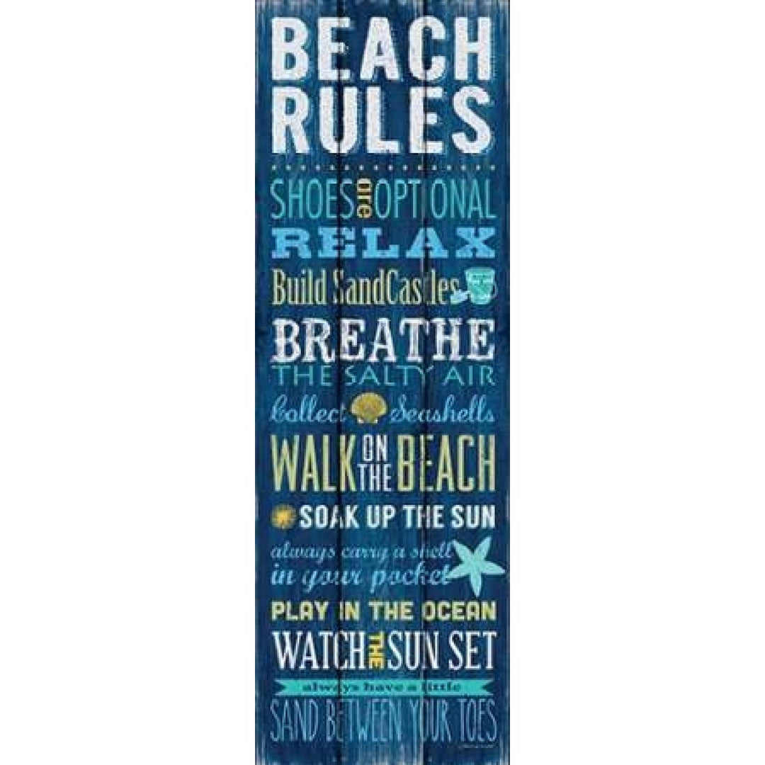 Beach Rules Poster Print by Stephanie Marrott Image 1