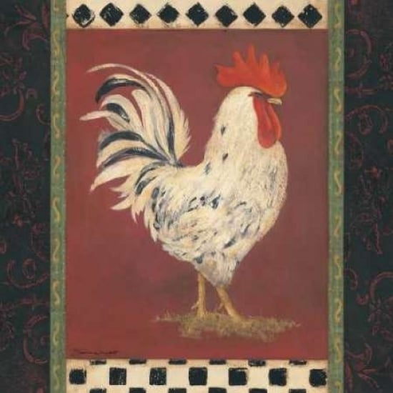 White Rooster Poster Print by Stephanie Marrott Image 1