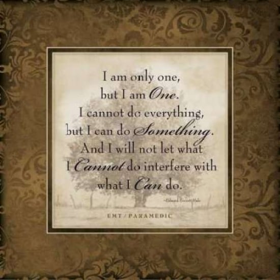 EMT I Am the One Poster Print by Stephanie Marrott Image 1